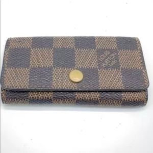 Louis Vuitton Key Case Damier Canvas Brown Made France Date Code TH0036 Vintage